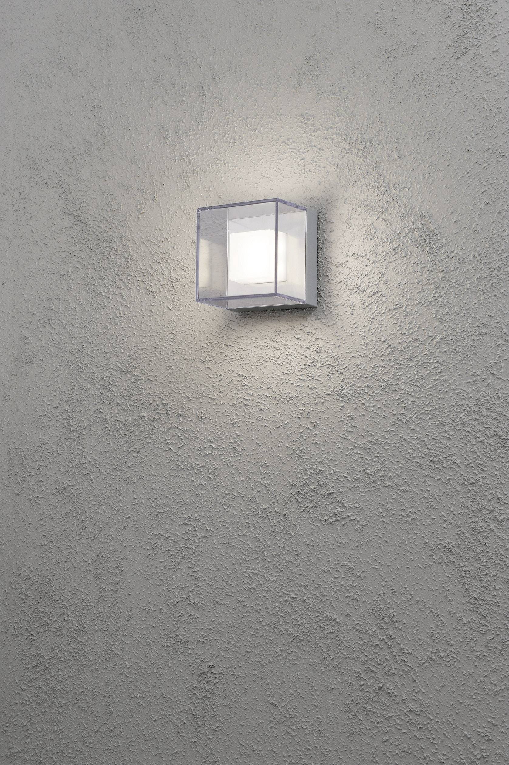 Konstsmide Remo 7924-310 LED-Außenwandleuchte EEK: F (A - G) LED LED fest eingebaut 6W Silber-Grau, Transparent