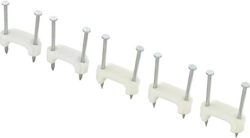 TRU Components TC-DNF17203 Nagelschellen 1593094 Bündel-Ø-Bereich 17.70 mm (max) zweilaschig Weiß