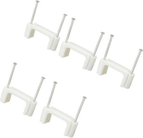 TRU Components TC-DNF24203 Nagelschellen 1593095 Bündel-Ø-Bereich 24 mm (max) zweilaschig Weiß 100