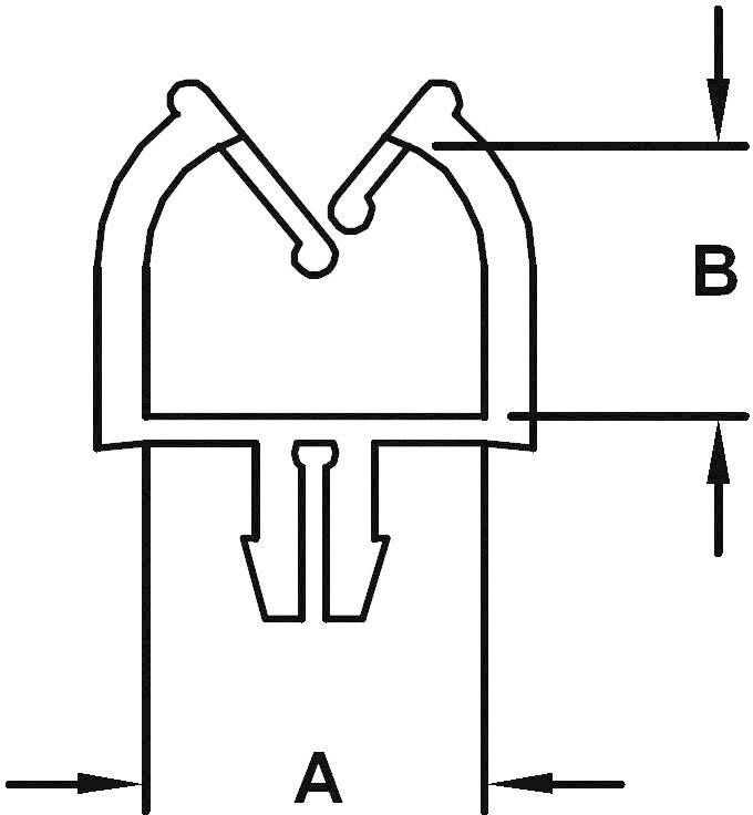 TRU Components TC-JWB0706203 Kabelhalter 1593096 Bündel-Ø-Bereich 12mm (max) mit Spreizanker Natur