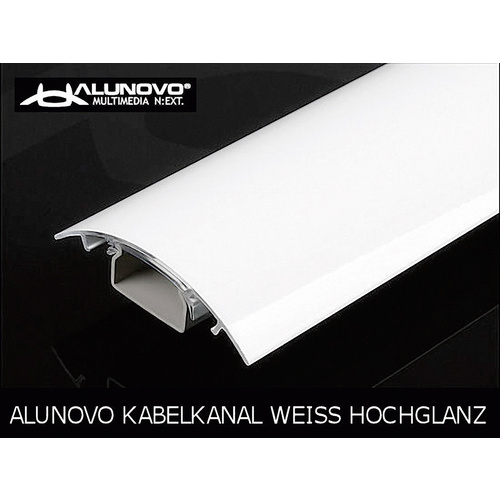 Alunovo HW90-100 Kabelkanal (L x B x H) 1000 x 80 x 20mm 1 St. Weiß (glänzend)