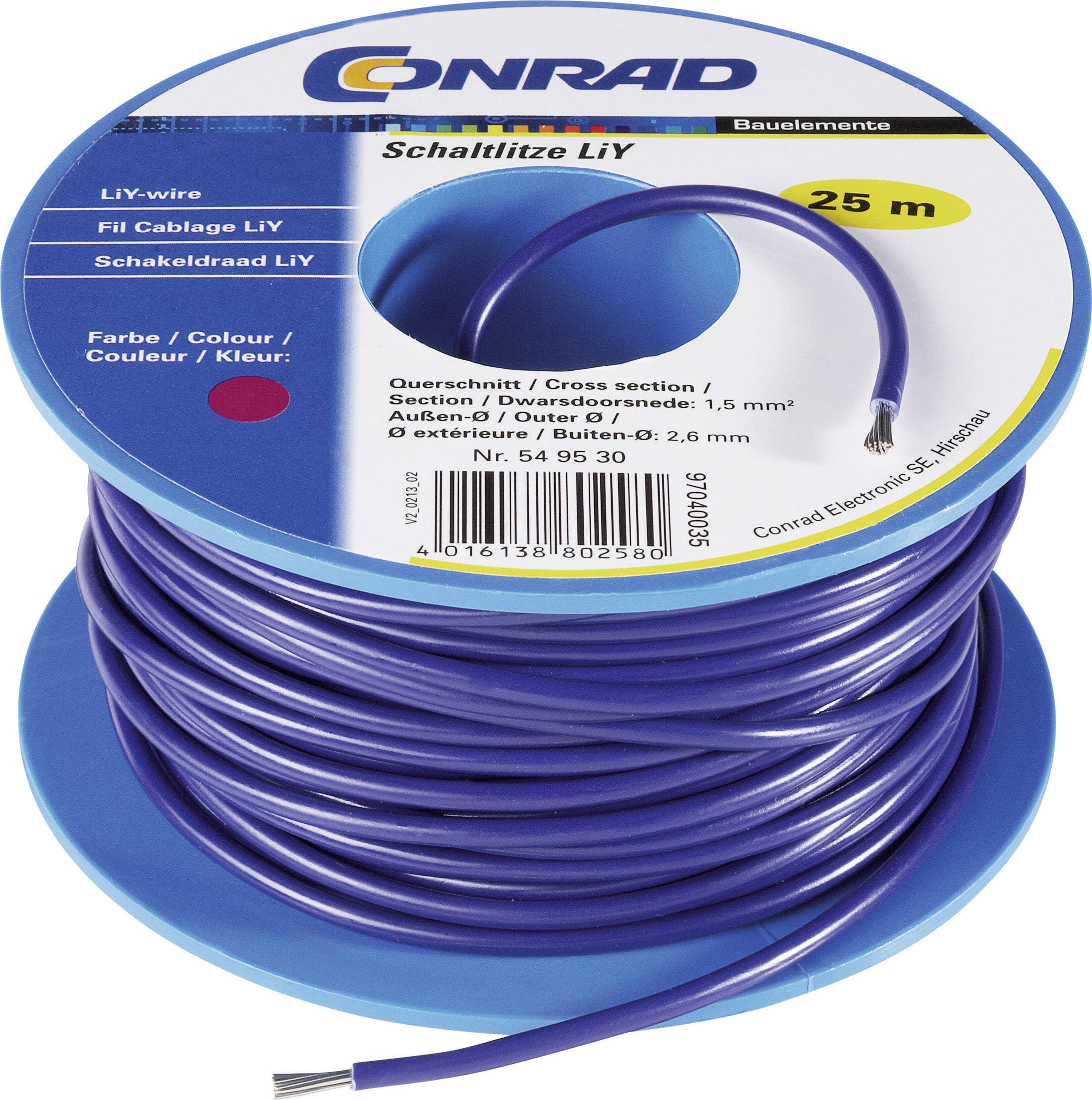 SH1998C473 Litze LiY 1 x 1.50mm² Braun 25m