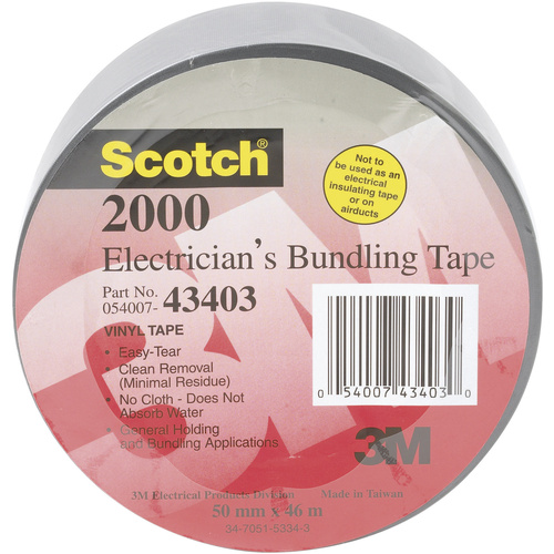 3M Scotch 2000 SCOTCH2000 PVC tape Scotch® 2000 Grey (L x W) 46 m x 50 mm 1 pc(s)