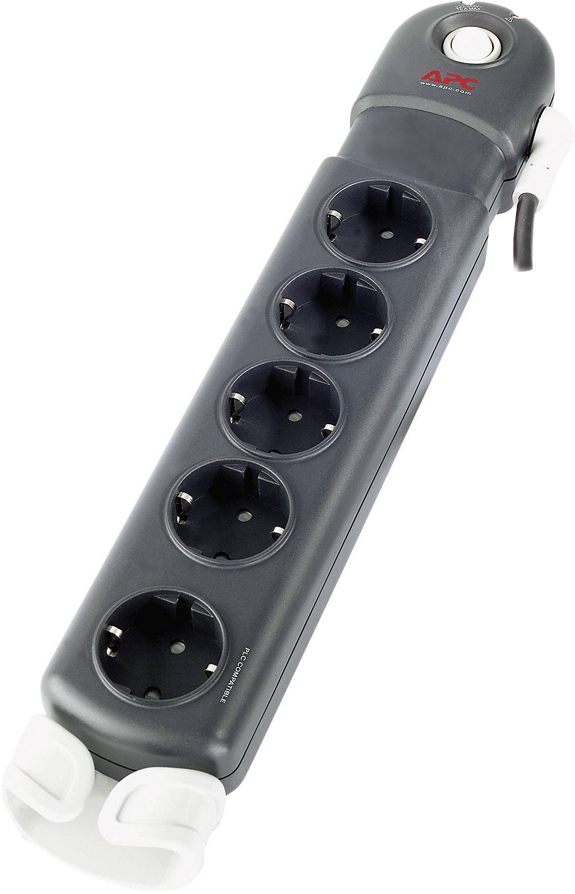 APC PL5B-DE Überspannungsschutz-Steckdosenleiste 5fach Anthrazit, Grau Schutzkontakt 1 St.
