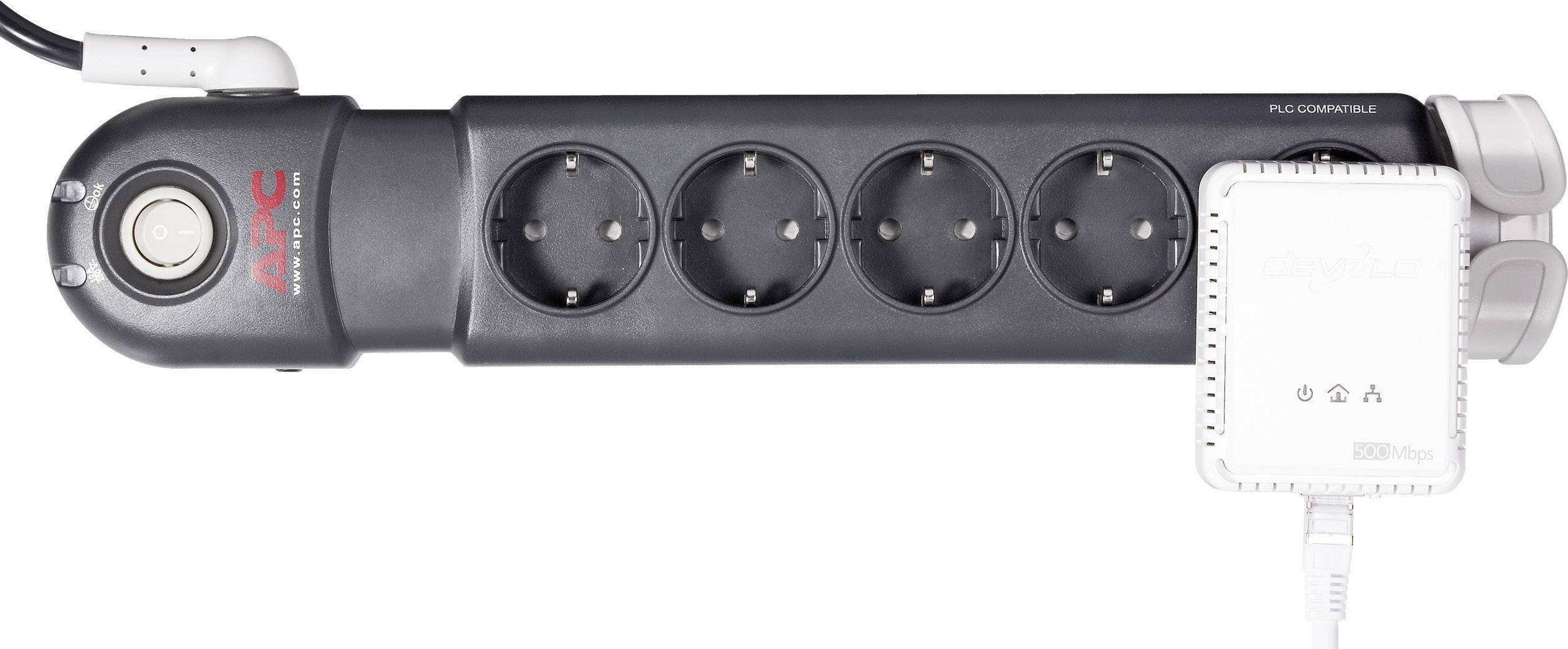 APC PL5B-DE Überspannungsschutz-Steckdosenleiste 5fach Anthrazit, Grau Schutzkontakt 1 St.