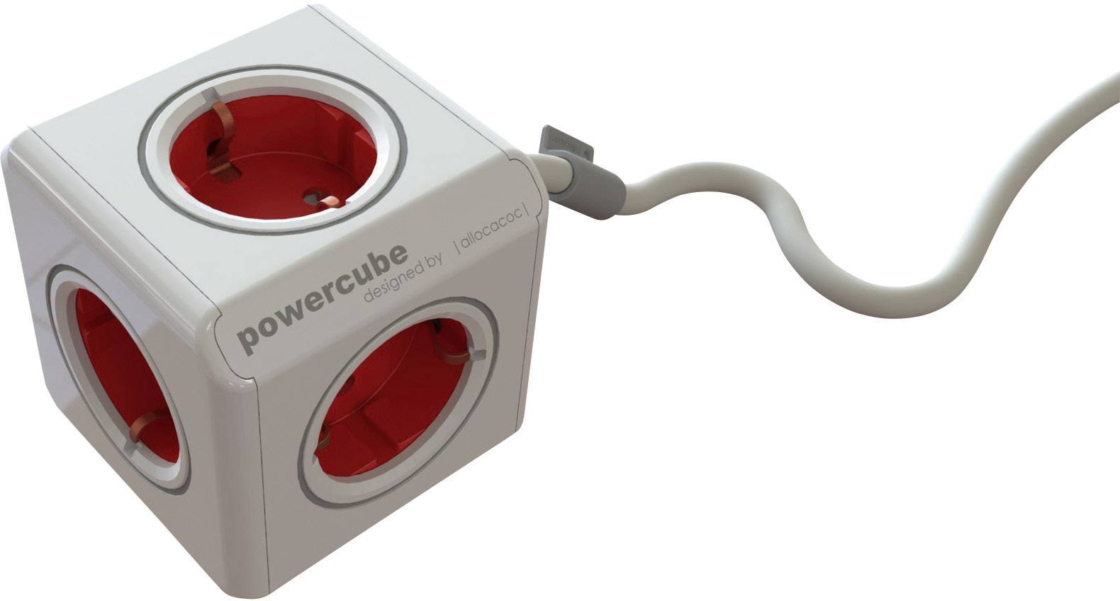 Segula 50450 Steckdosenwürfel 5fach Weiß, Rot Schutzkontakt 1St.