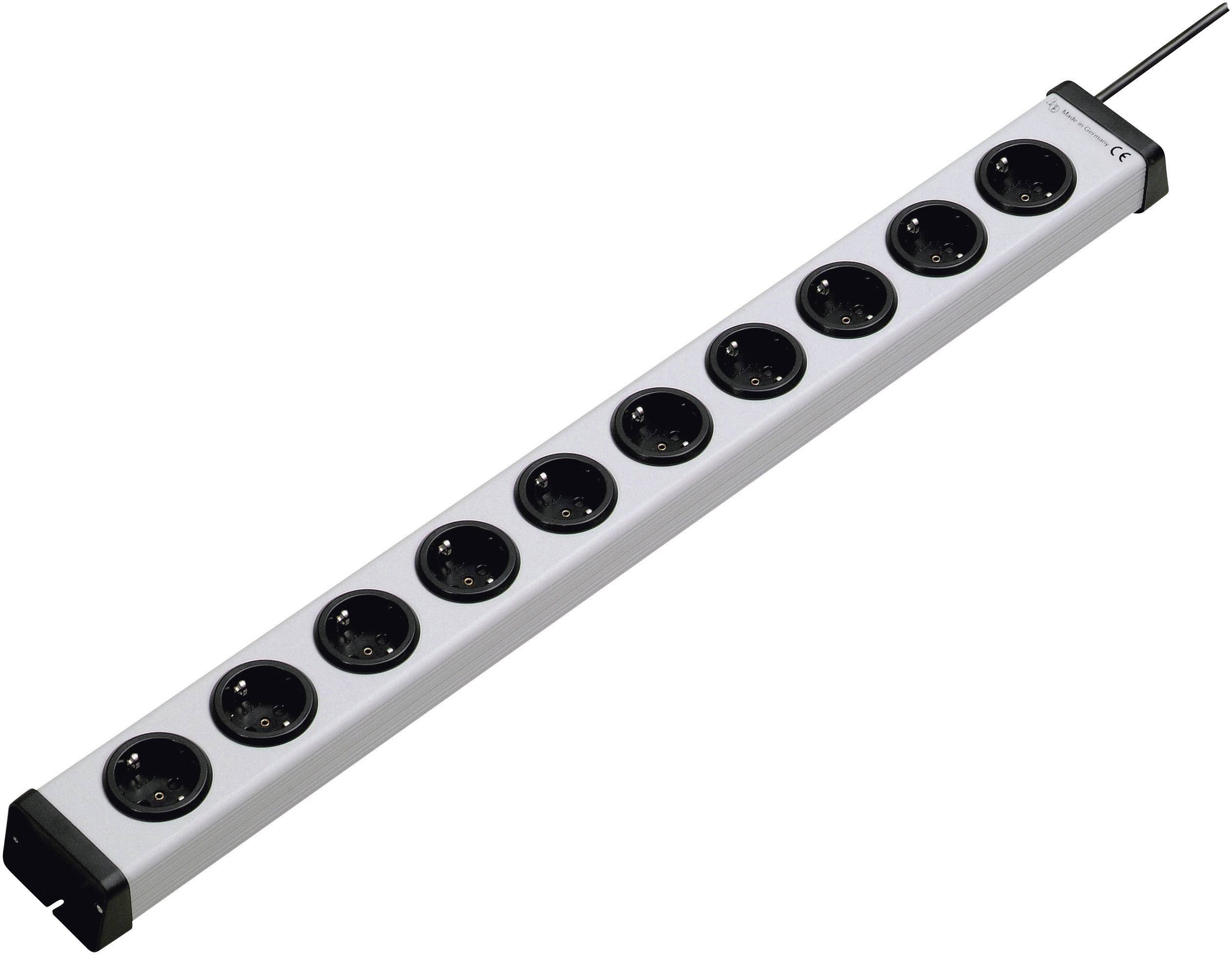 Ehmann 0200x00102301 Steckdosenleiste 10fach Grau Schutzkontakt 1St.