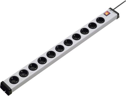 0201x00112301 Steckdosenleiste mit Schalter 11fach Grau Schutzkontakt 1St.
