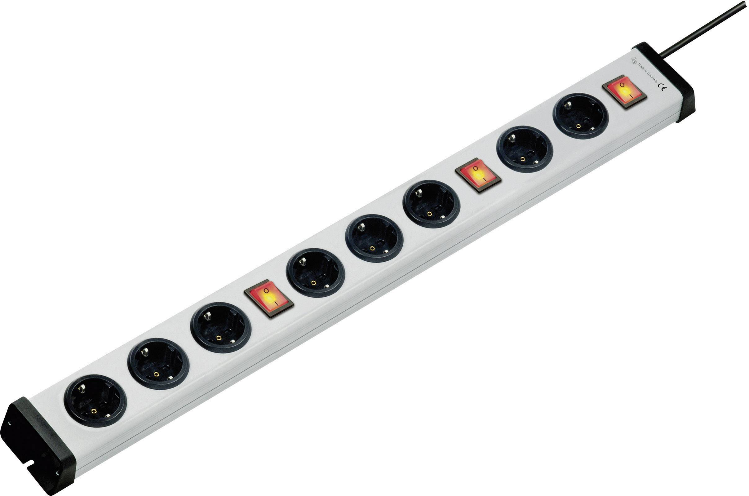 Ehmann 0203x00082301 Steckdosenleiste mit Schalter 8fach Grau Schutzkontakt 1St.