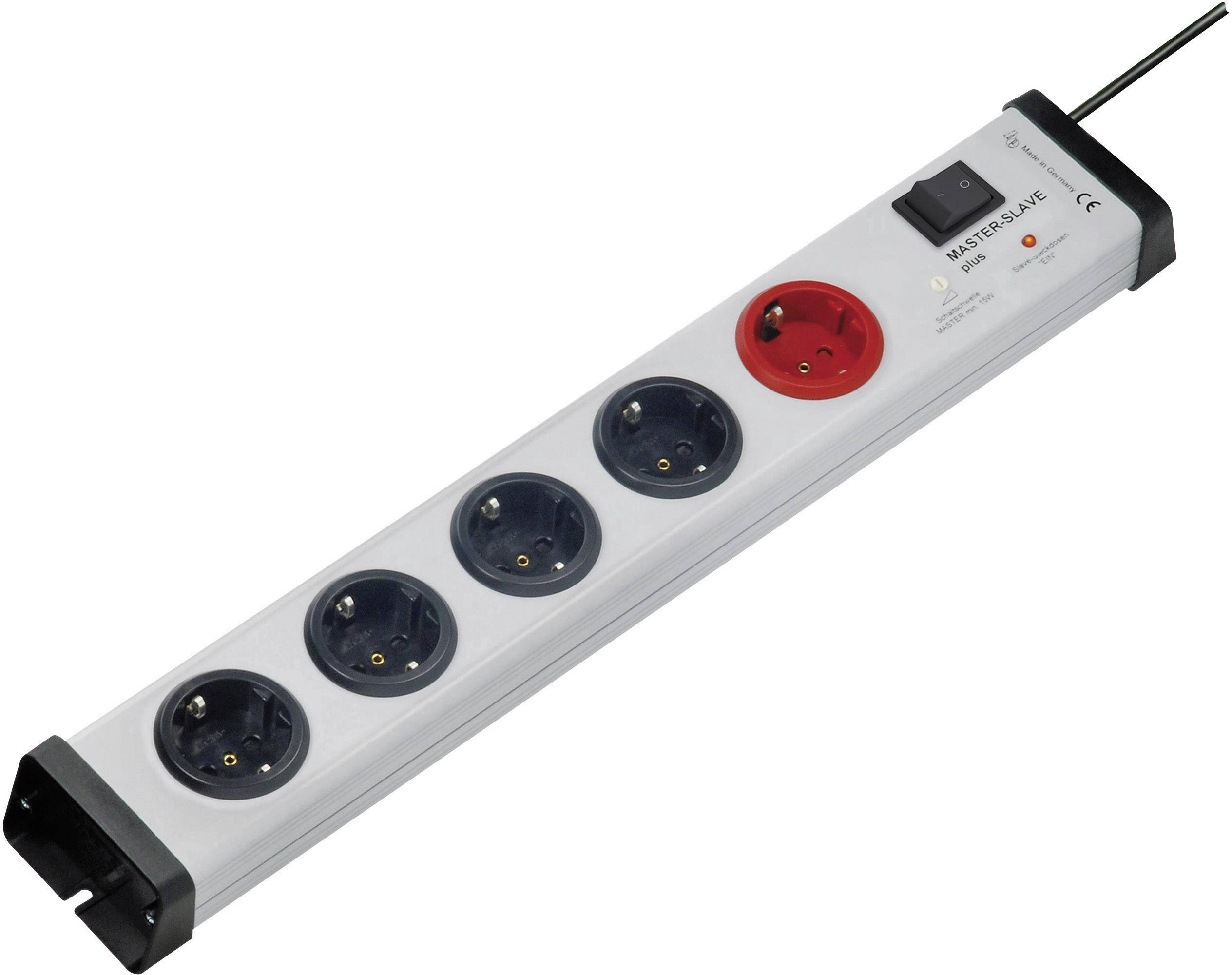 Ehmann 0239x00052301 5fach Steckdosenleiste Master-Slave Grau, Schwarz Einschaltschwelle 7 - 100W