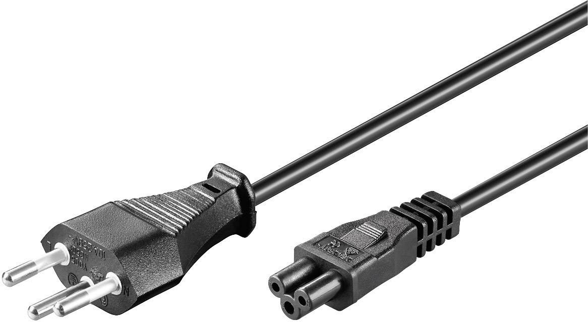 Goobay 93960 Notebook Netzkabel Schwarz 1.80m