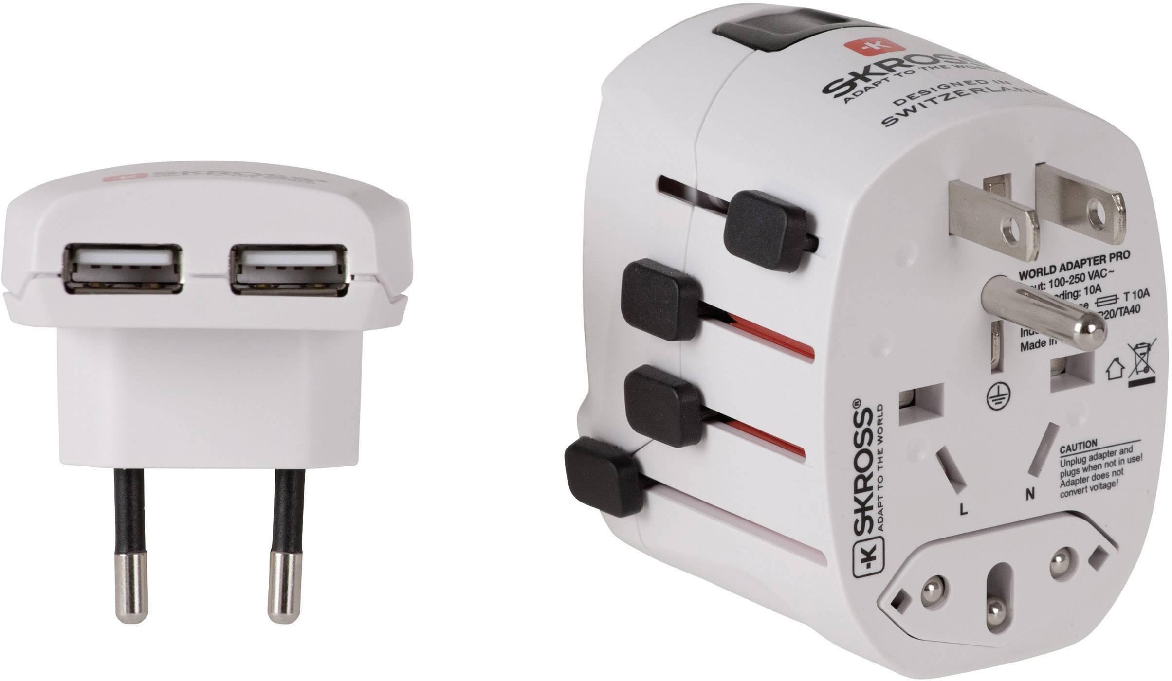 Skross 1.302400 Reiseadapter  World Adapter PRO USB