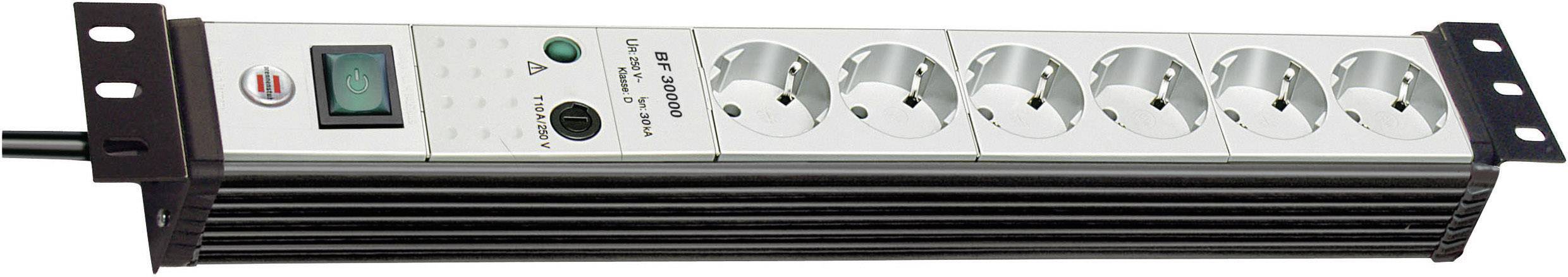 Brennenstuhl 1156057396 Steckdosenleiste 19 Zoll 6fach Grau, Schwarz Schutzkontakt 1St.