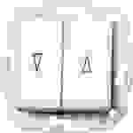 Kopp Einsatz Jalousie-Schalter Europa Arktis-Weiß, Matt 614513080