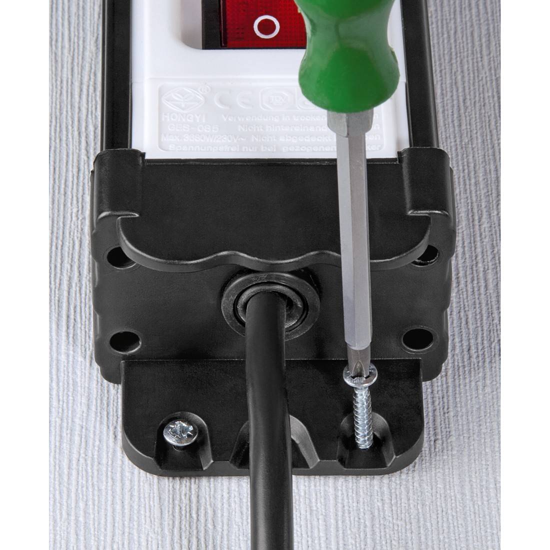 Hama 00047824 Überspannungsschutz-Steckdosenleiste 6fach Weiß, Schwarz Schutzkontakt 1St.