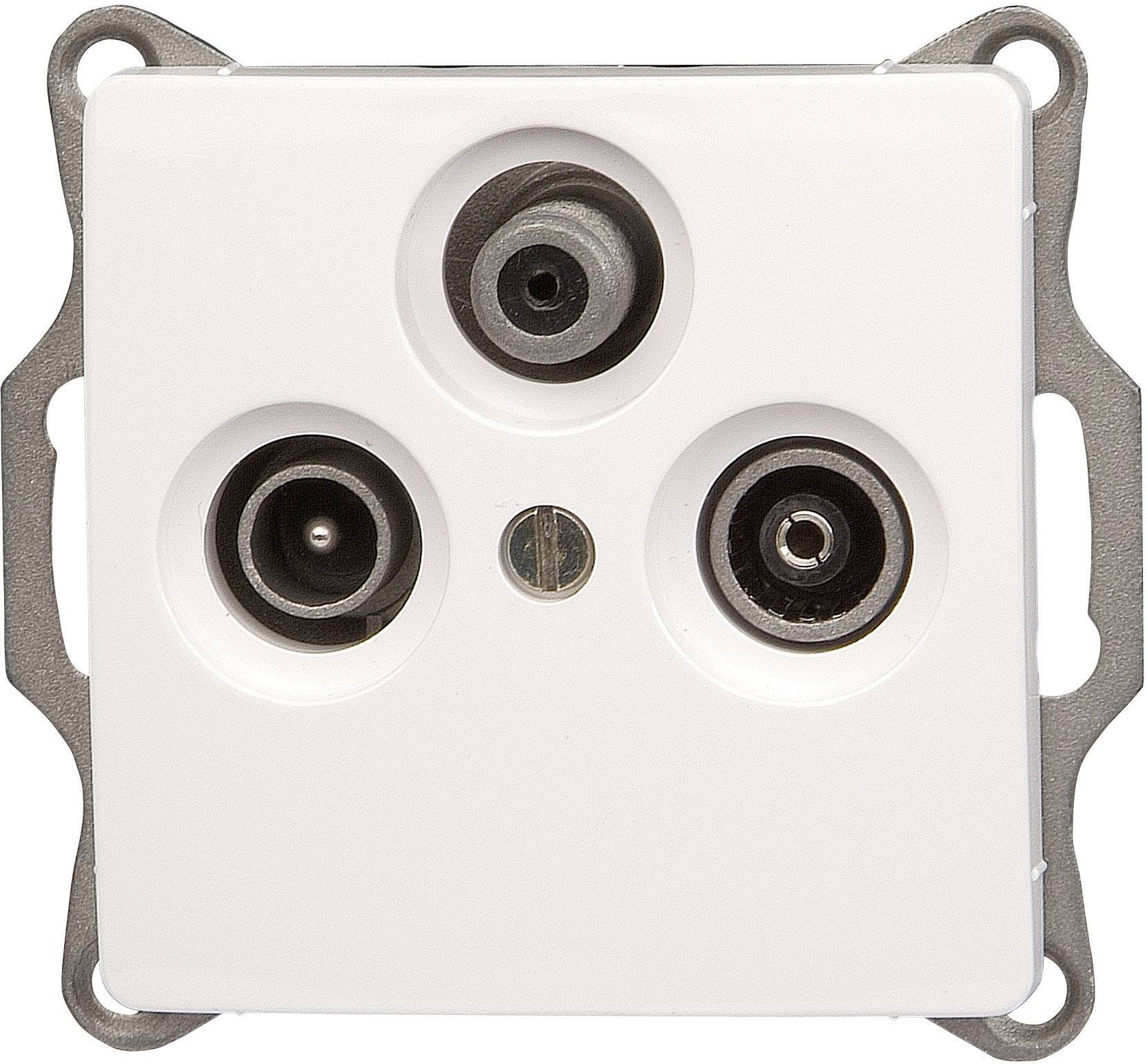 Kopp Einsatz TV-, Radio-, SAT-Steckdose Paris Weiß 921402082 1St.