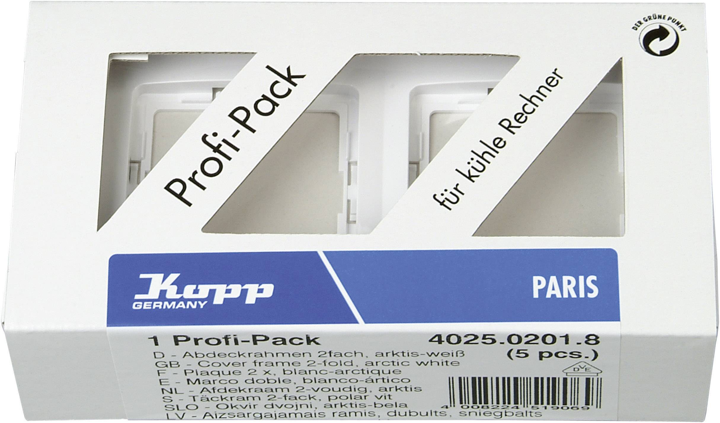 Kopp 2fach Rahmen Paris Weiß 402502018 5 St.