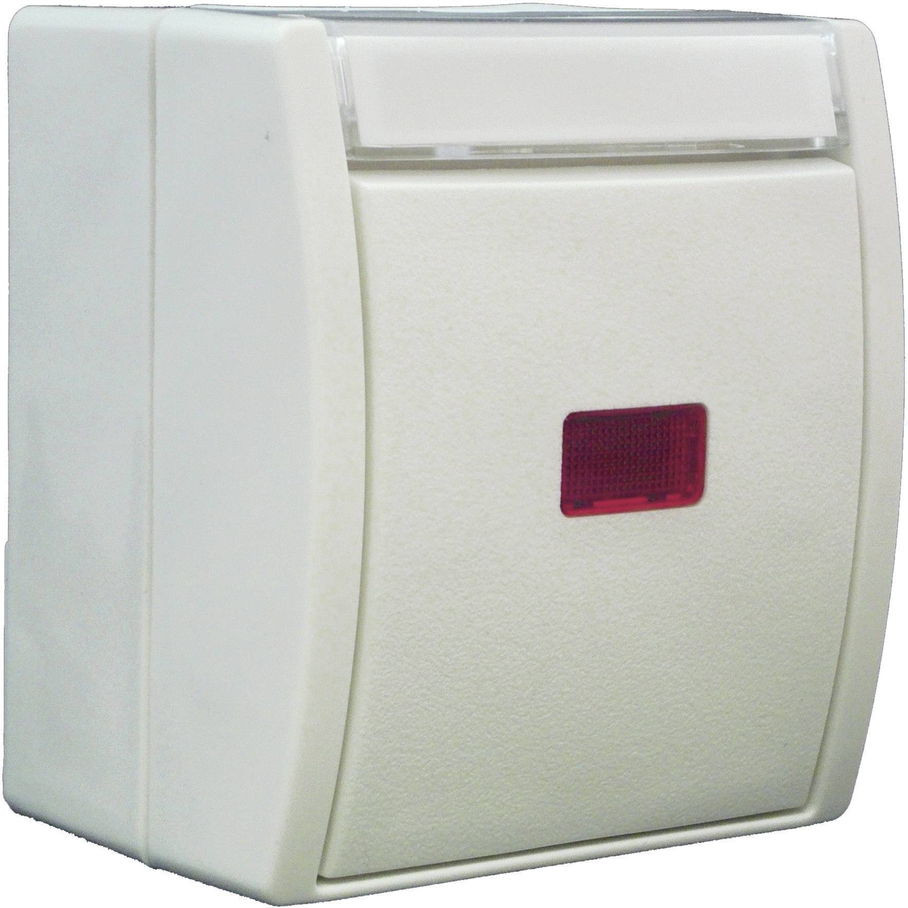 Busch-Jaeger 2601/2 SKWNH-54 Feuchtraum-Schalterprogramm Heizungs-Notschalter Ocean Aufputz Weiß 1 St.