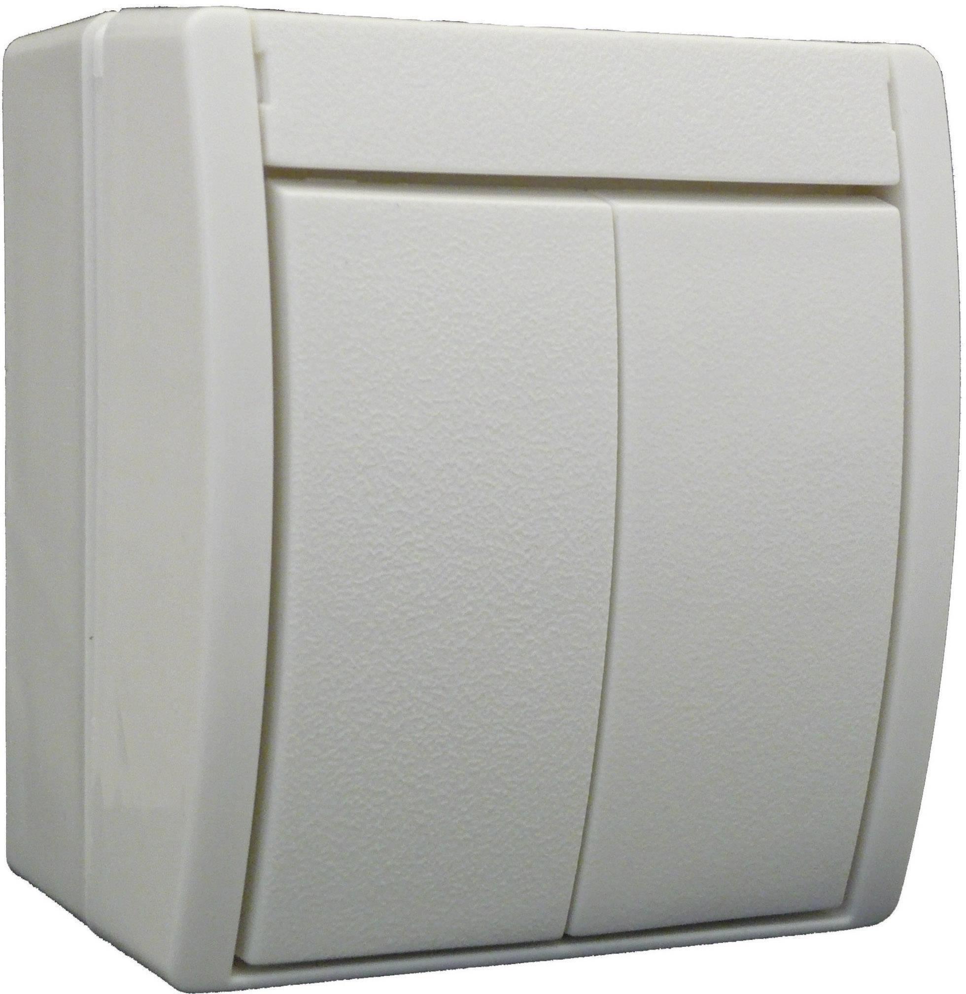 Busch-Jaeger 2601/5 W-54 Feuchtraum-Schalterprogramm Serienschalter Ocean Aufputz Weiß 1 St.