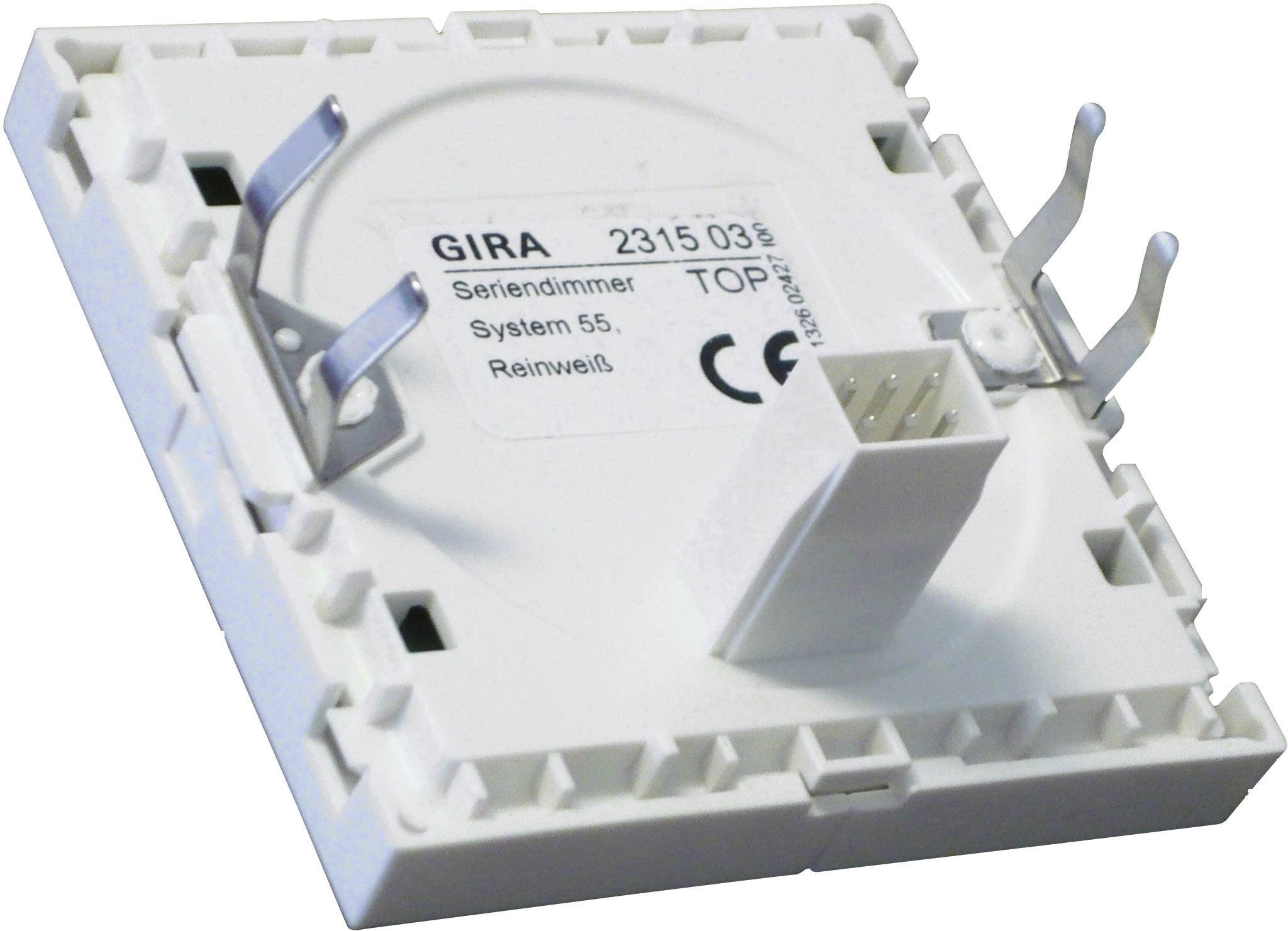 GIRA Abdeckung Dimmer System 55, Standard 55, E2, Event, Event Klar, Event Opak, Esprit, ClassiX Sauber-Weiß (glänzend) 2315 03