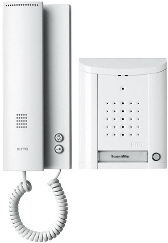 Ritto by Schneider Entravox Türsprechanlage Kabelgebunden Komplett-Set 1 Familienhaus Weiß