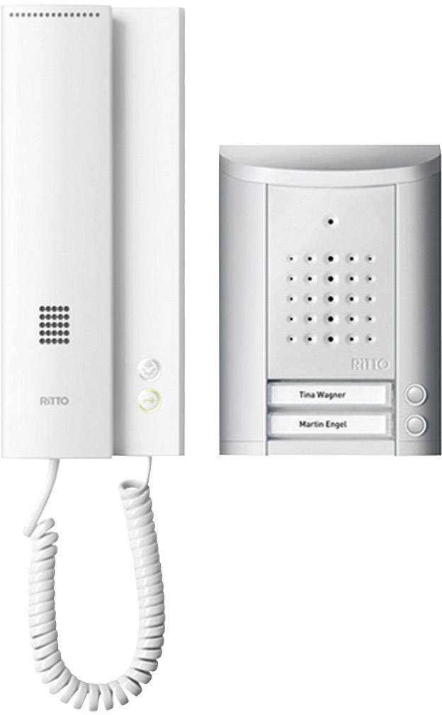 Ritto by Schneider Entravox Türsprechanlage Kabelgebunden Komplett-Set 2 Familienhaus Silber