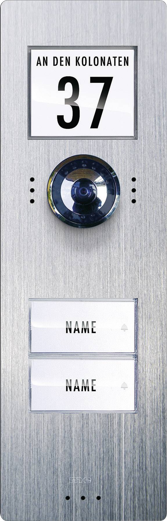 M-e modern-electronics VDV 720 Vistadoor Video-Türsprechanlage Kabelgebunden Außeneinheit 2 Familienhaus Edelstahl