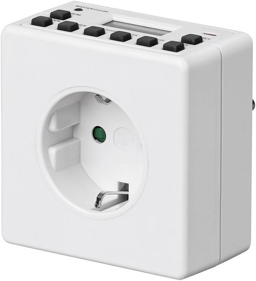 Goobay 93256 Steckdosen-Zeitschaltuhr digital Tagesprogramm, Wochenprogramm 3600 W IP20 Sommer-/Winterzeitumstellung