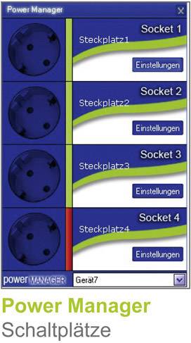 Gembird EG-PMS2 Programmierbare Überspannungsschutz-Steckdosenleiste 6fach Schwarz Schutzkontakt 1St.
