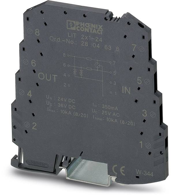 Phoenix Contact 2804636 LIT 2X1-24 Überspannungsschutz-Ableiter 10er Set Überspannungsschutz für: Verteilerschrank 5 kA 10St.