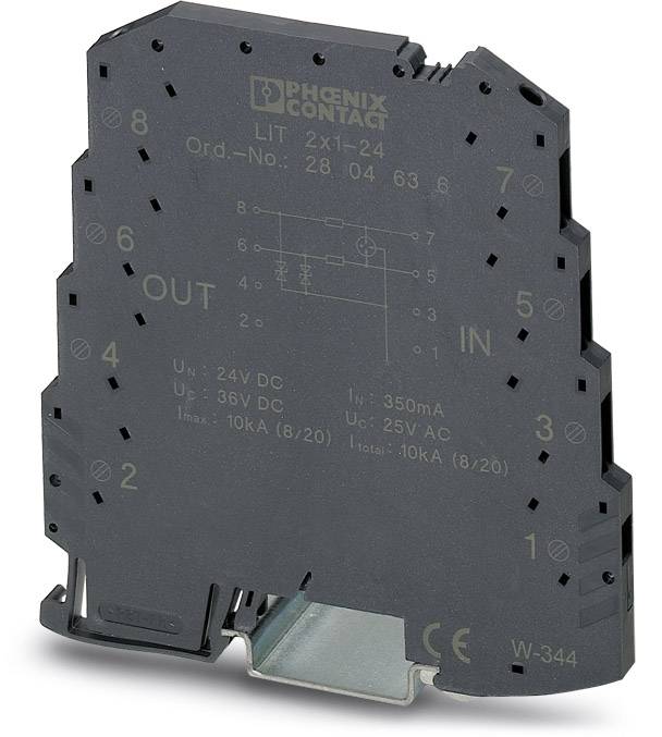 Phoenix Contact 2804636 LIT 2X1-24 Überspannungsschutz-Ableiter 10er Set Überspannungsschutz für: Verteilerschrank 5 kA 10St.