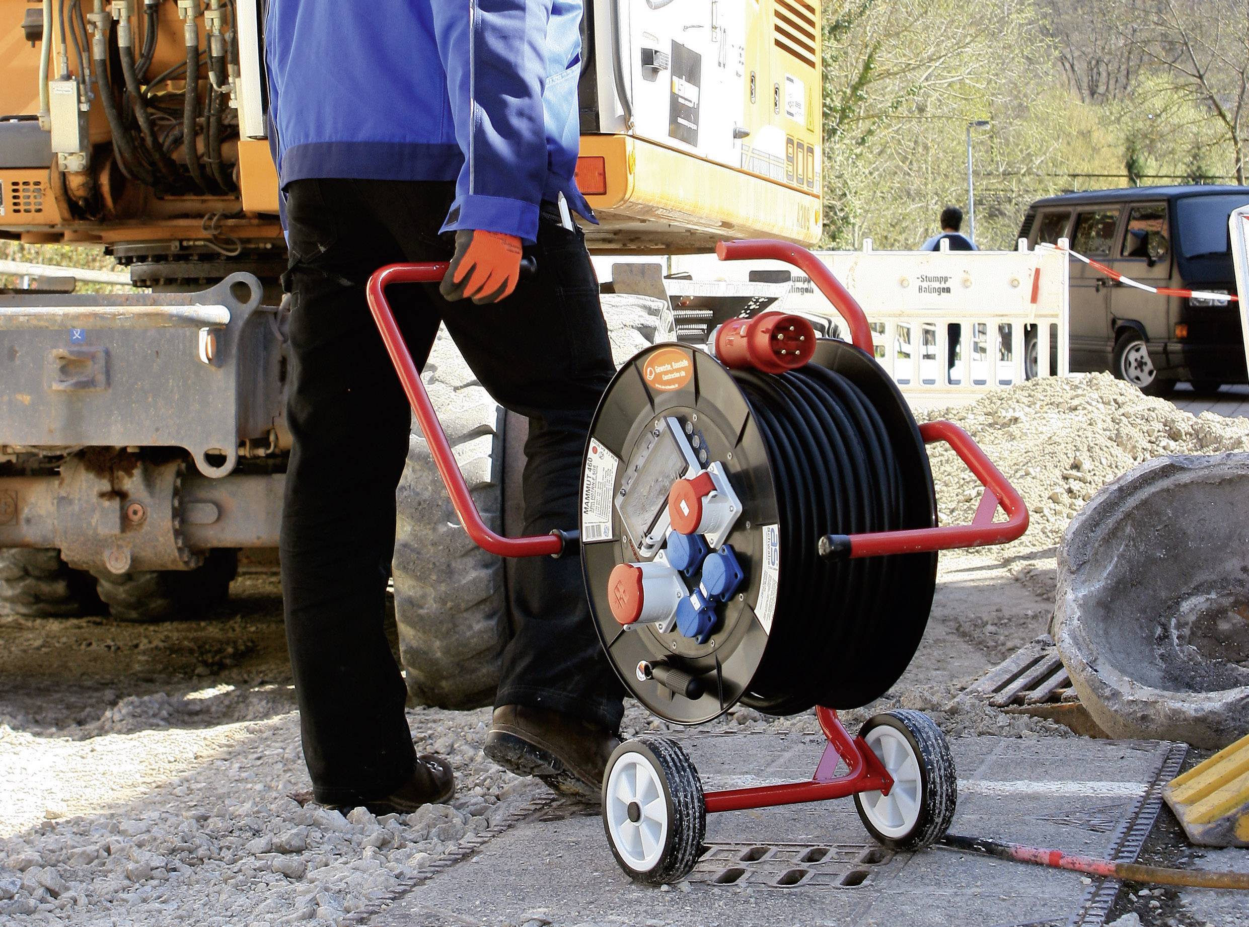 AS Schwabe 26205 Kabeltrommel 30.00m Schwarz CEE-Stecker 32A 5polig