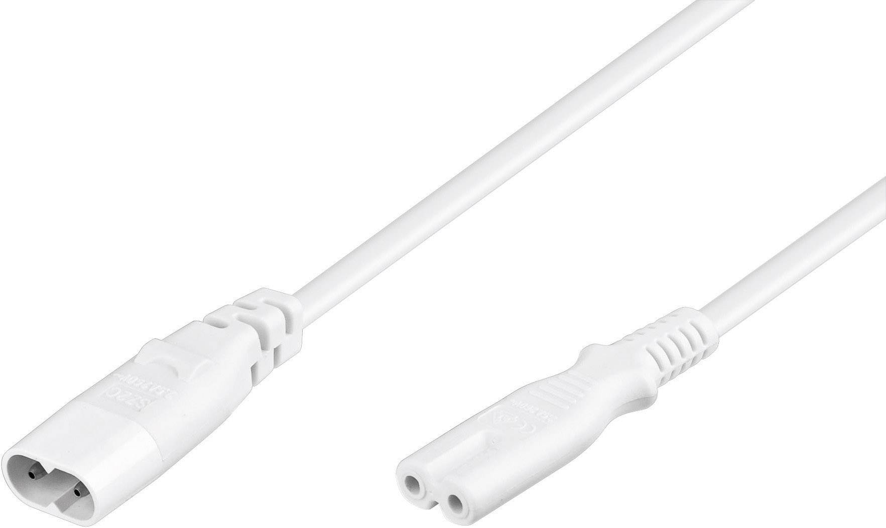 Goobay 97200 Strom Verlängerungskabel Weiß 2.00 m H03VVH2-F 2X 0,75 mm²