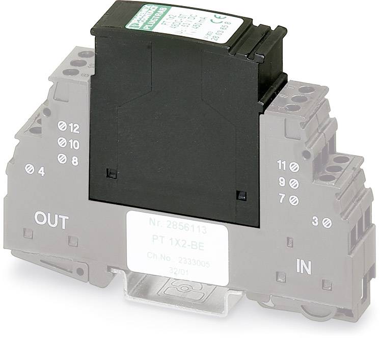 Phoenix Contact 2803658 PT 1X2-48DC-ST Überspannungsschutz-Ableiter steckbar 10er Set Überspannungsschutz für: Verteilerschrank 10 kA 10 St.