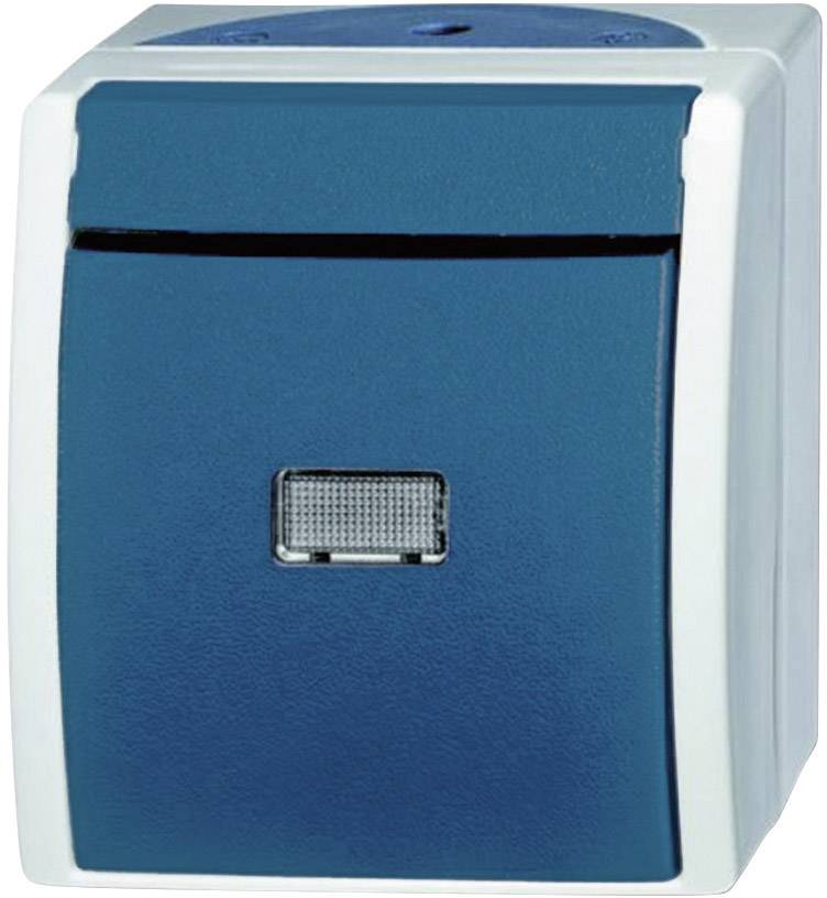 Busch-Jaeger 2621 WGL-53 Feuchtraum-Schalterprogramm Taster Ocean Aufputz Blau, Grün 1 St.