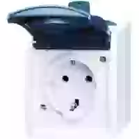 Busch-Jaeger 20 EW-53 Feuchtraum-Schalterprogramm Schutzkontakt-Steckdose Ocean Aufputz Blau, Grün 1St. Busch-Jaeger 20 EW-53 Feuchtraum-Schalterprogramm Schutzkontakt-Steckdose Ocean Aufputz Blau, Grün 1St.