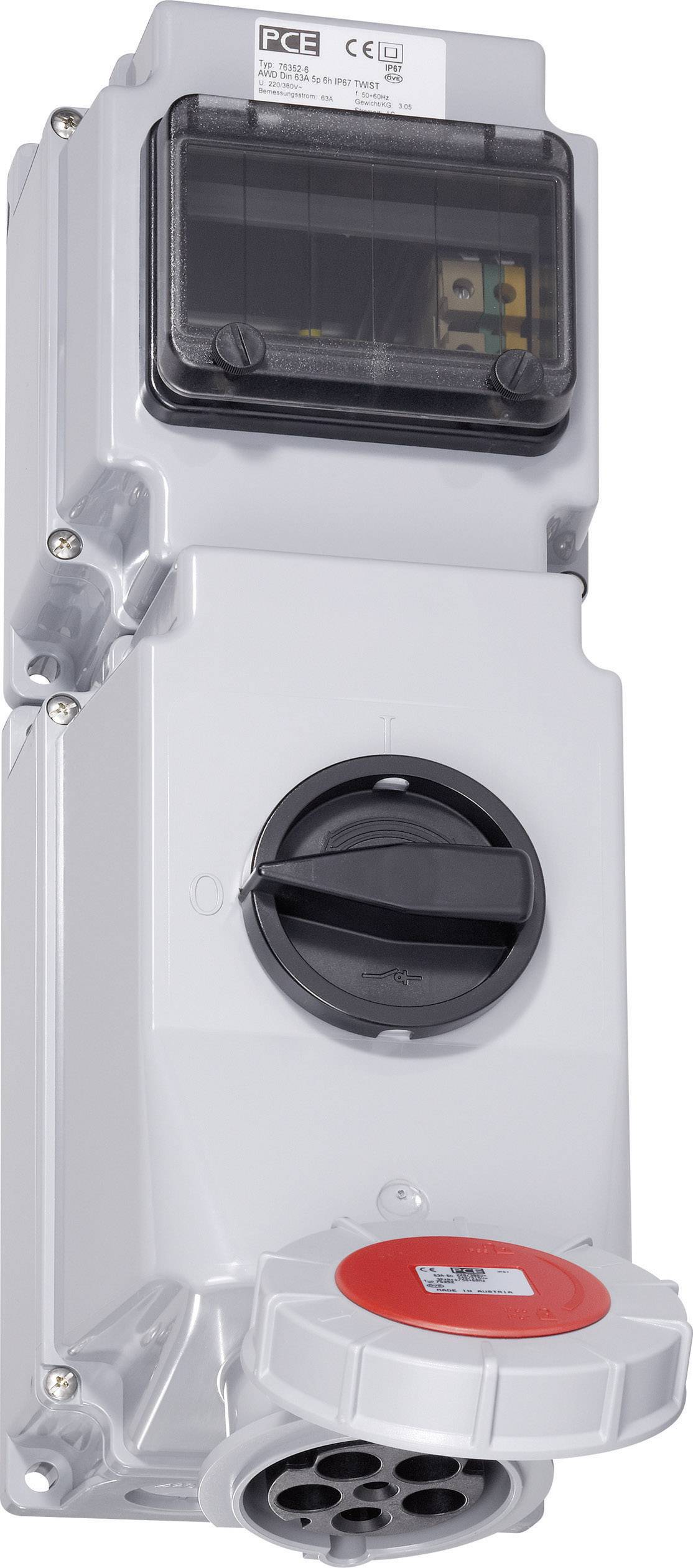 PCE 76352-6 CEE Wandsteckdose 63 A 5polig 400 V 1 St.