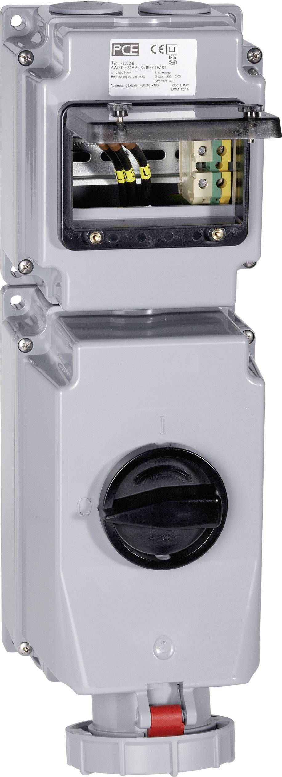 PCE 76352-6 CEE Wandsteckdose 63 A 5polig 400 V 1 St.