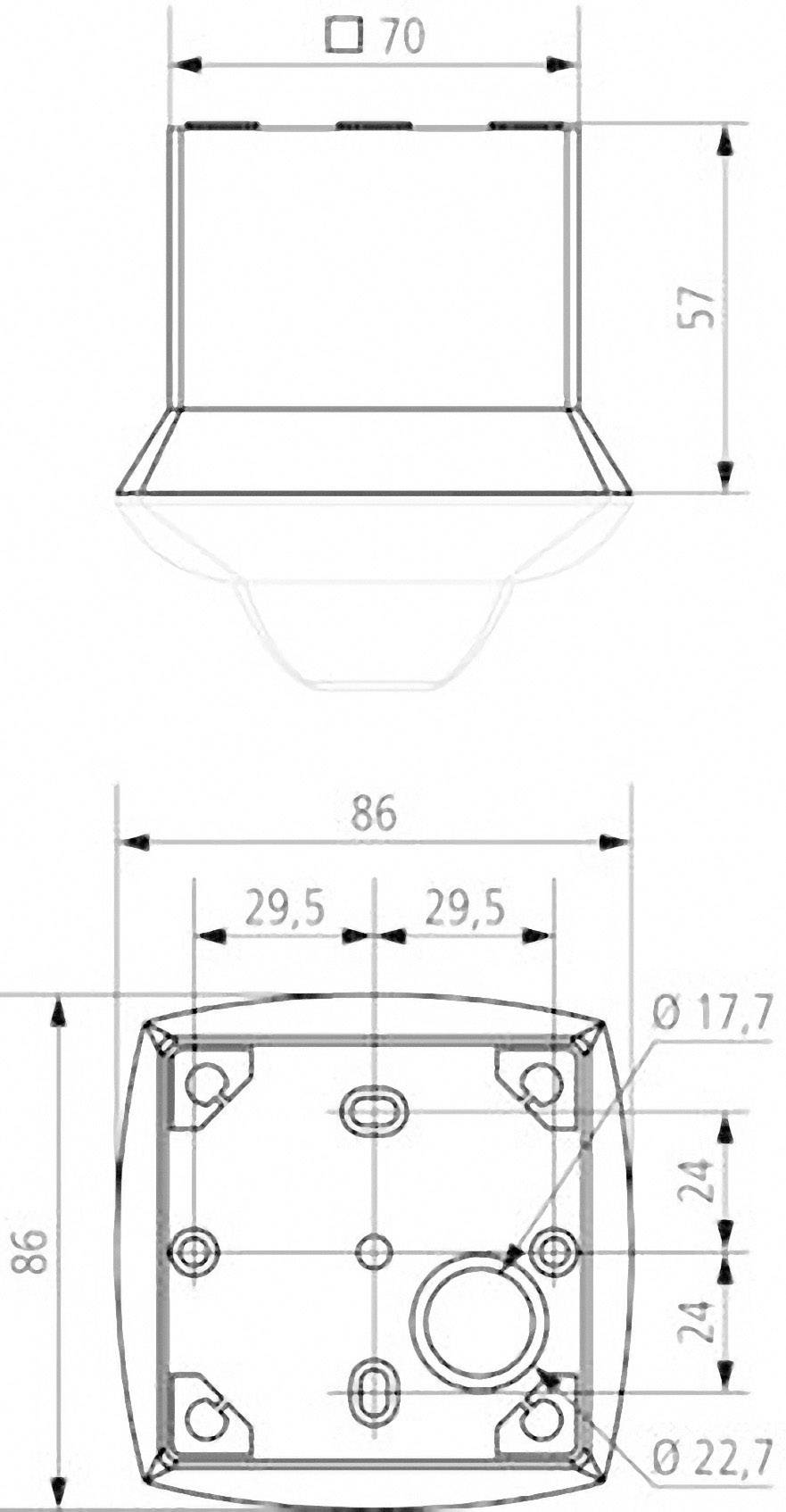 Theben 2000000 Decke, Unterputz PIR-Bewegungsmelder 360 ° Relais Weiß IP54