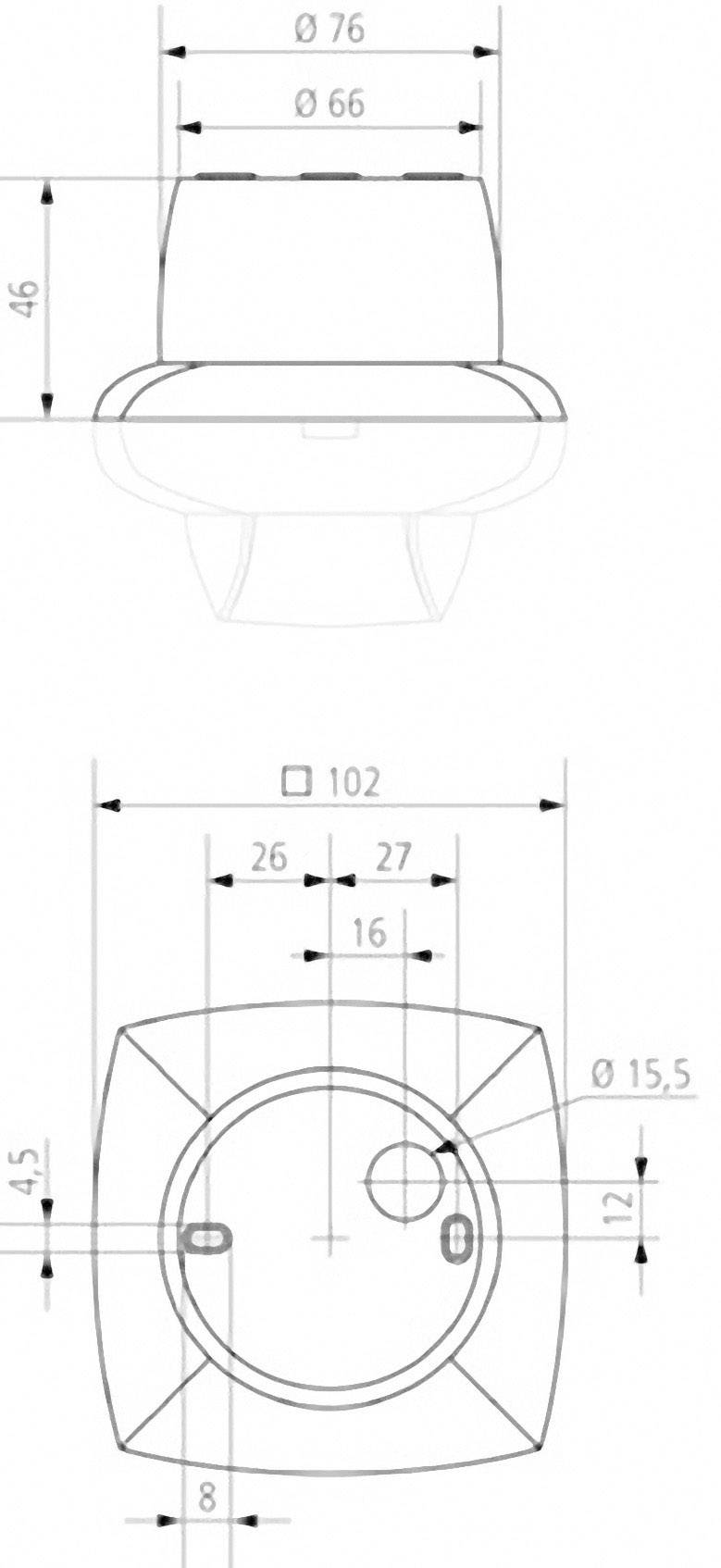Theben Aufputz 2fach Rahmen für Bewegungsmelder Reinweiß