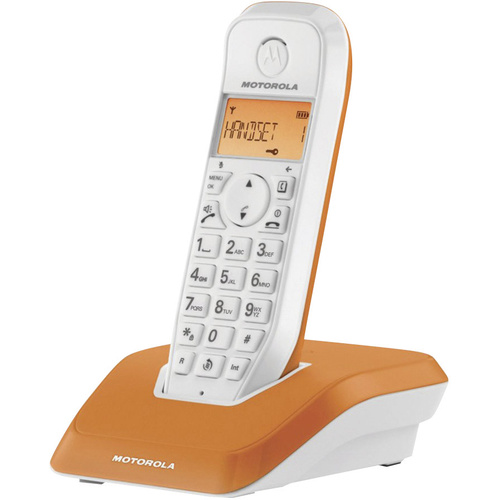 Motorola STARTAC S1201 DECT, GAP Schnurloses Telefon analog Orange, Weiß