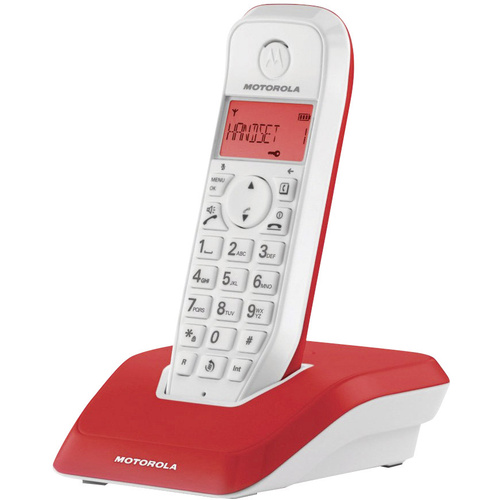 Motorola STARTAC S1201 DECT, GAP Schnurloses Telefon analog Rot, Weiß