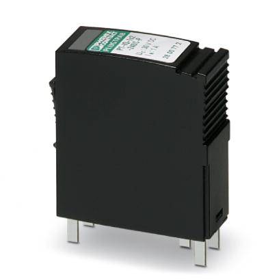 Elektronisches Bauteil, schwarzes Kunststoffgehäuse mit mehreren Stiften unten, vermutlich ein Relais oder Schaltemodul.