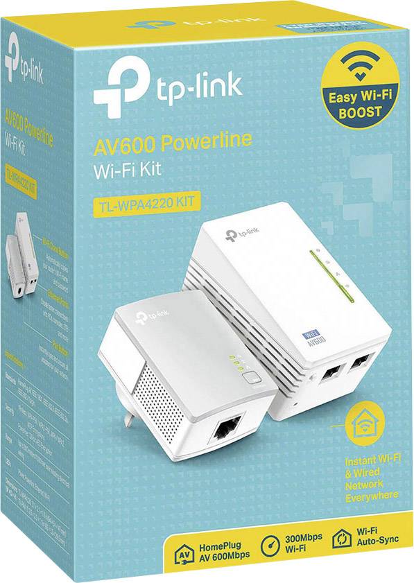 TL-WPA4220KIT AV500 2-Port Wifi Powerline Adapter Starter Kit Bro 500Mbps