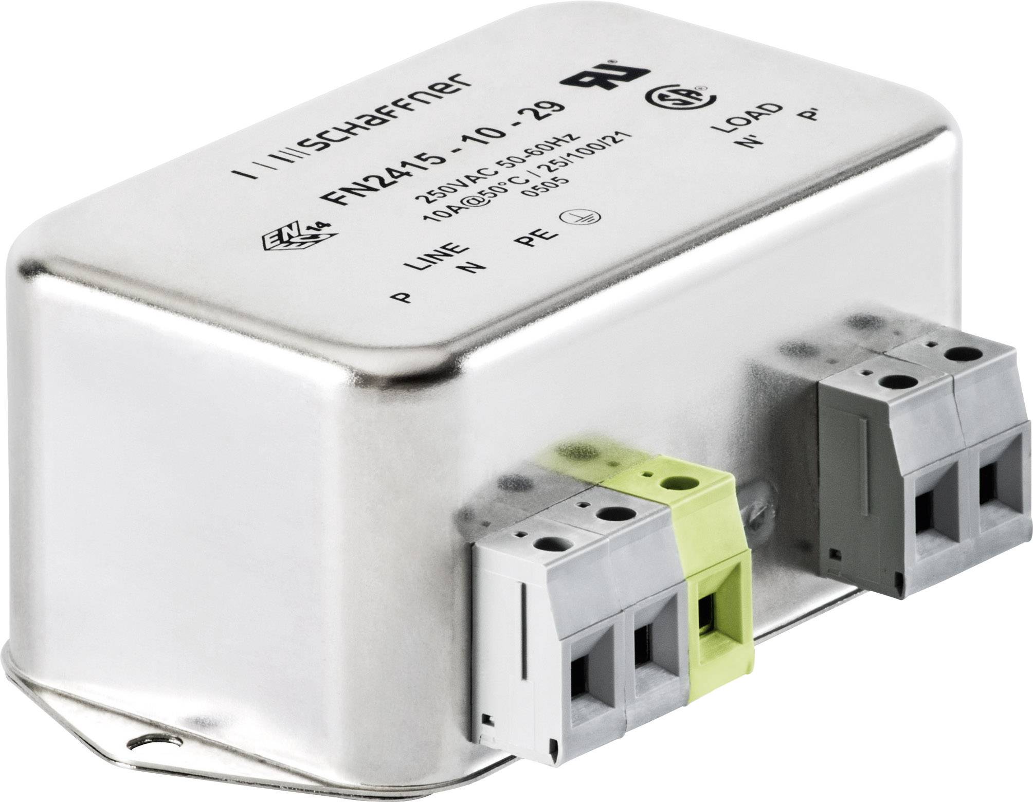 Schaffner FN2415-16-29 FN2415-16-29 Entstörfilter 250 V/AC 16 A (L x B x H) 94 x 58 x 45.4 mm 1 St.