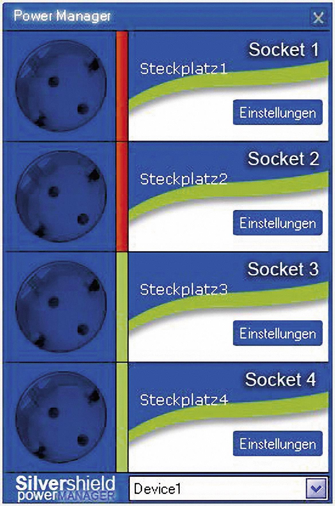 Gembird EG-PM2 Steckdosenleiste mit Schalter 6fach Schwarz Schutzkontakt 1 St.