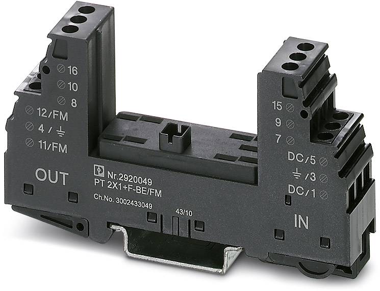 Phoenix Contact 2920049 PT 2X1+F-BE/FM Überspannungsschutz-Sockel 10er Set Überspannungsschutz für: Verteilerschrank 10St.