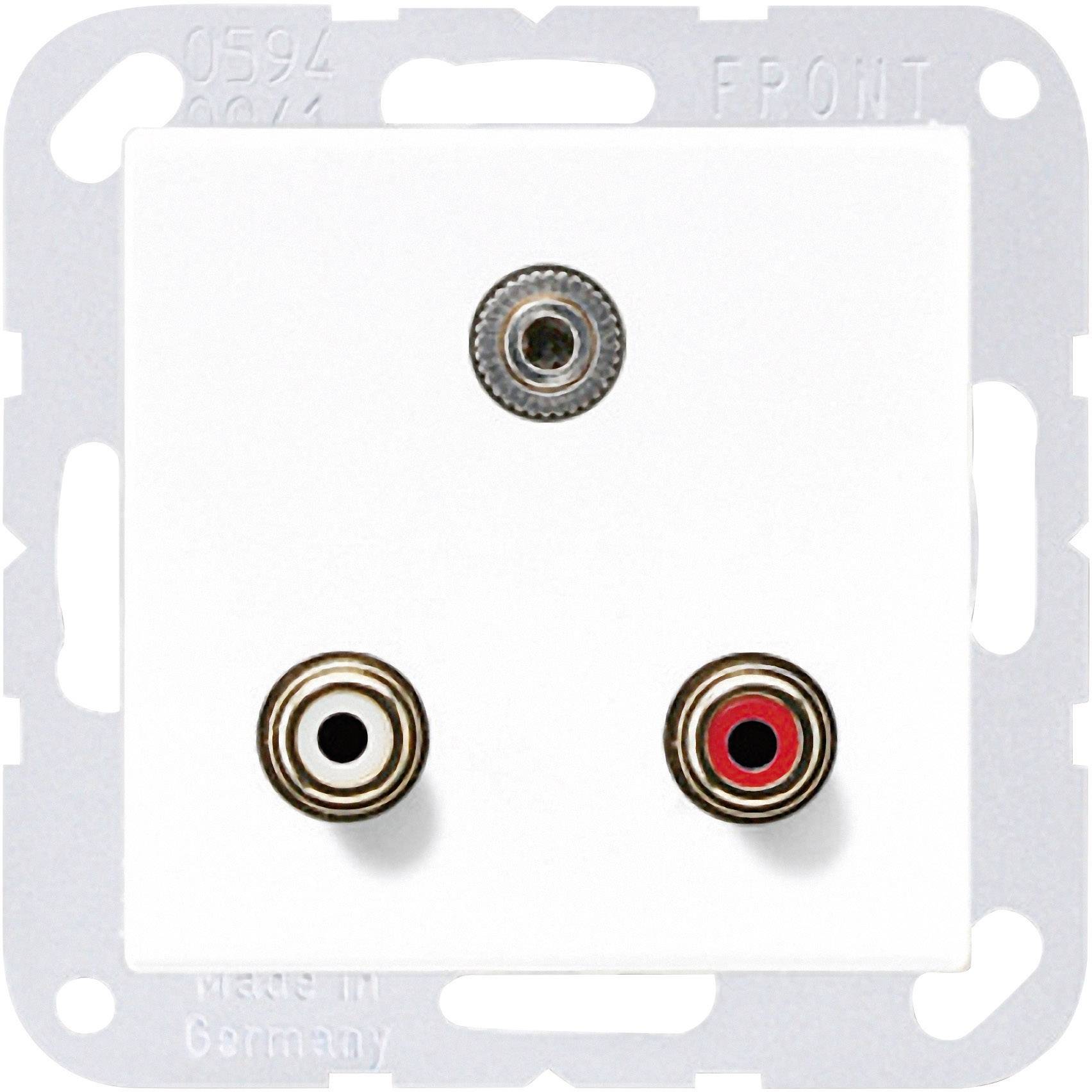 Jung Einsatz Chinch, Miniklinke 3,5mm AS 500, A 500, A creation, A plus Alpinweiß MAA1011WW 1St.