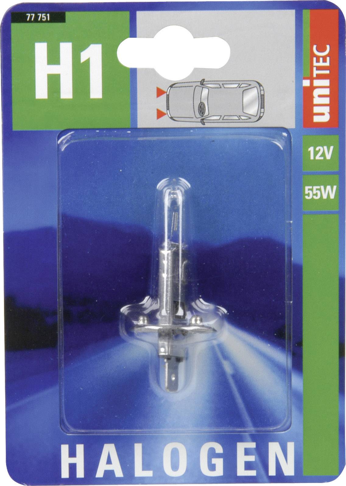 Unitec 77751 Halogen Leuchtmittel Standard H1 55 W 12 V