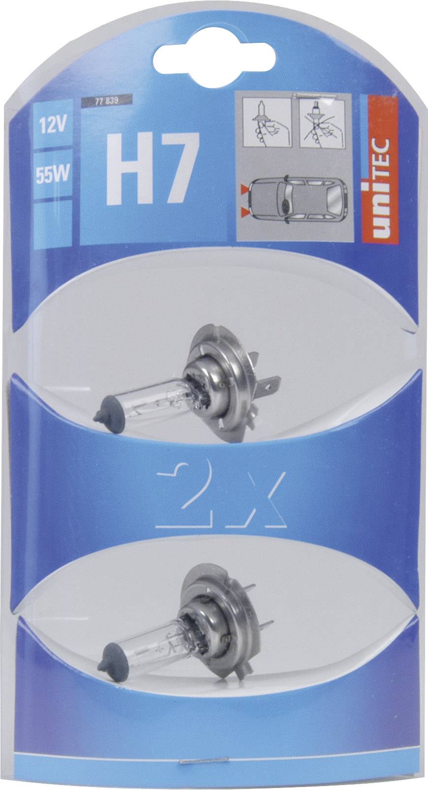 Unitec 77839 Halogen Leuchtmittel Standard H7 55 W 12 V